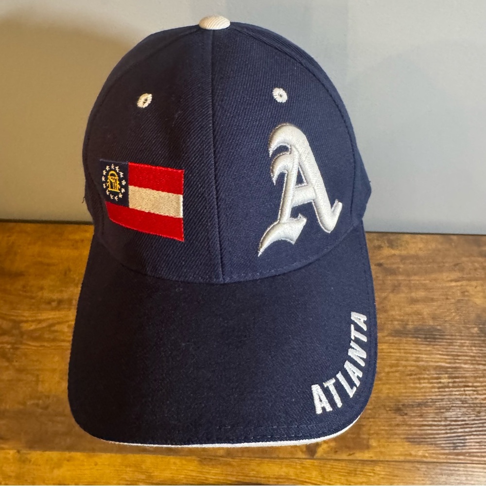 USA Choice Cap Atlanta Georgia State Flag and A Embroidered Hat Navy - Picture 2 of 7